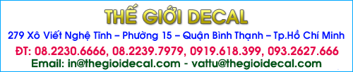 Thông tin liên hệ Thế Giới Decal - in decal trong, in decal sữa, in decal nhựa nhanh