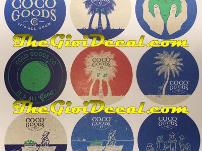 In logo nam châm dẻo dán tủ lạnh thương hiệu Coco Goods