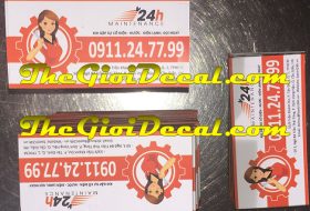 In Decal logo nam châm dẻo Maintenance 24H