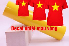 Bảng giá decal ép nhiệt áo thun màu vàng