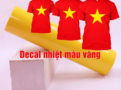 Bảng giá decal ép nhiệt áo thun màu vàng