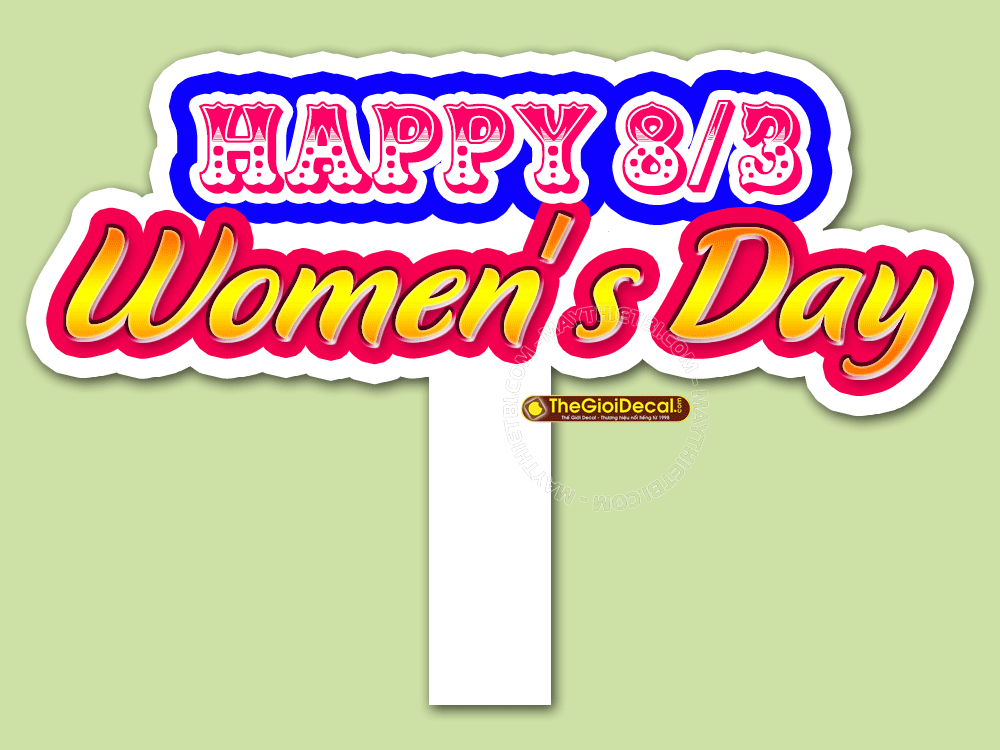 Hashtag cầm tay Happy Women's Day