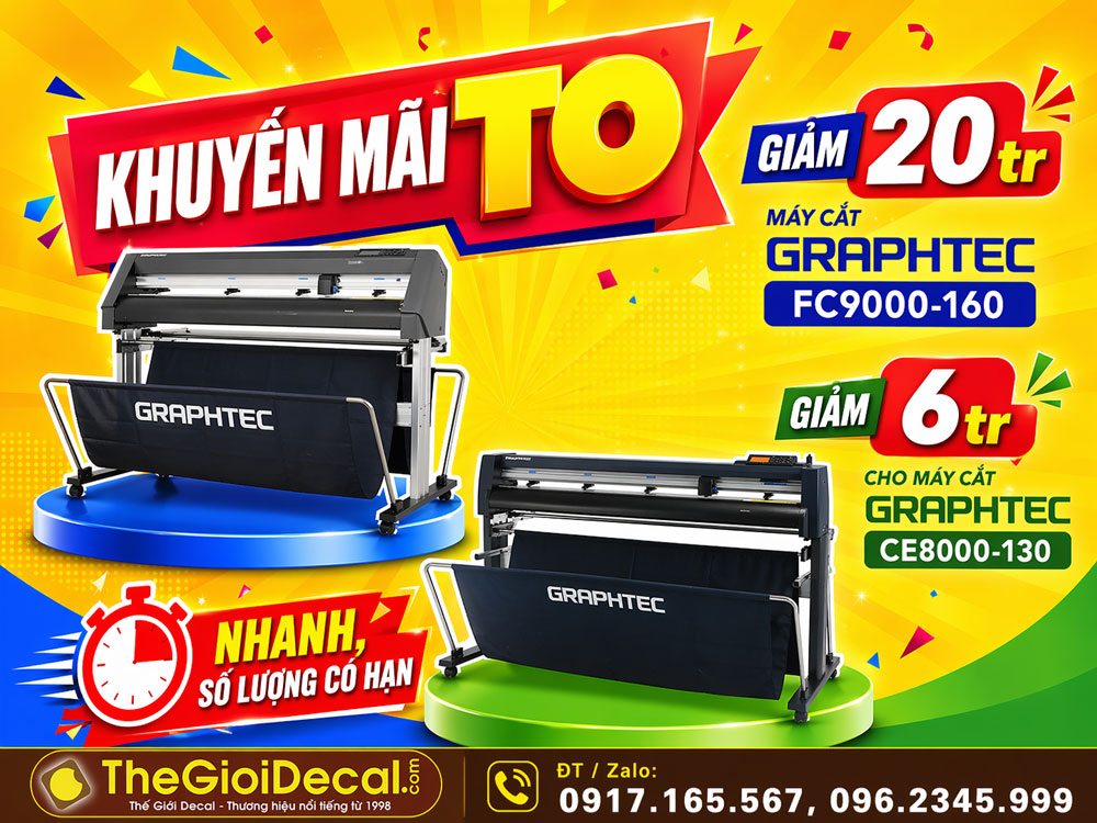 Khuyến mãi máy cắt decal Graphtec