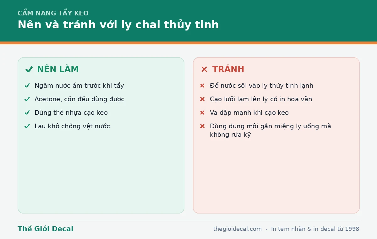 Những điều nên và tránh với ly chai thủy tinh