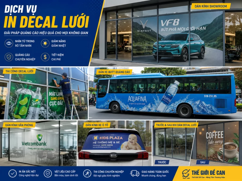 Dịch Vụ In Decal Lưới Giá Rẻ Màu Đẹp Lấy Nhanh Tại Bình Thạnh TPHCM