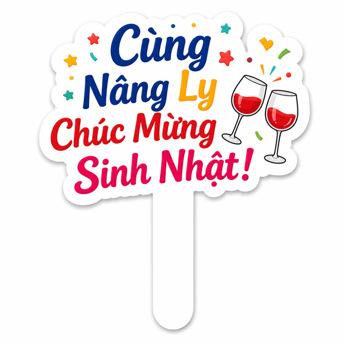 Mẫu bảng hashtag cầm tay: Cùng nâng ly