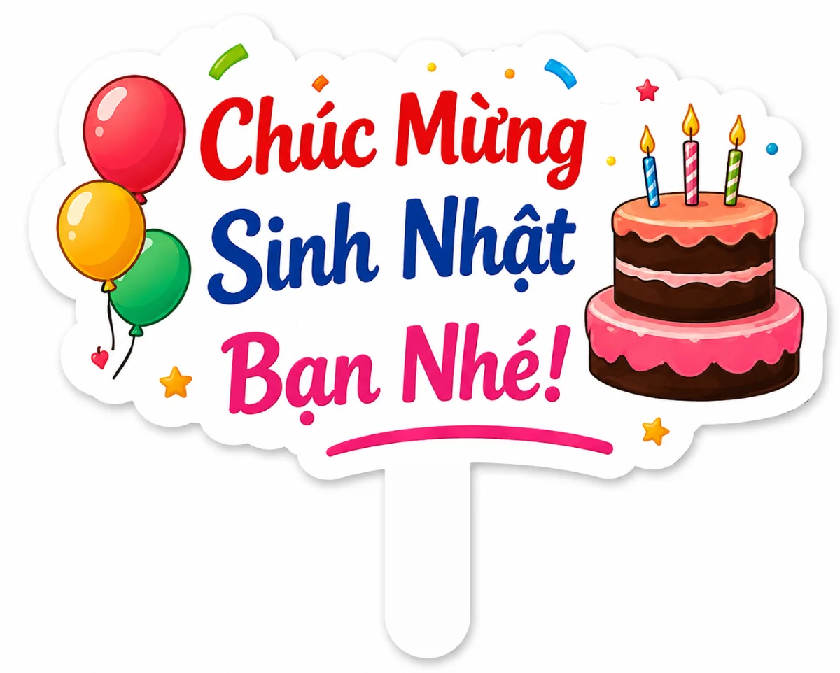 Mẫu hashtag: Chúc mừng sinh nhật bạn nhé