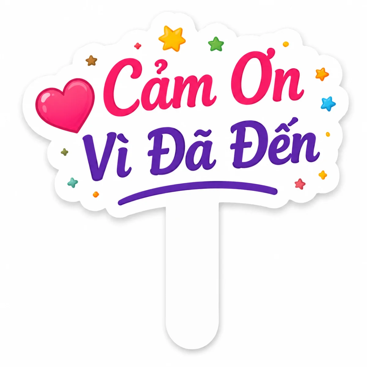 Mẫu hashtag cầm tay: Cảm ơn vì đã đến