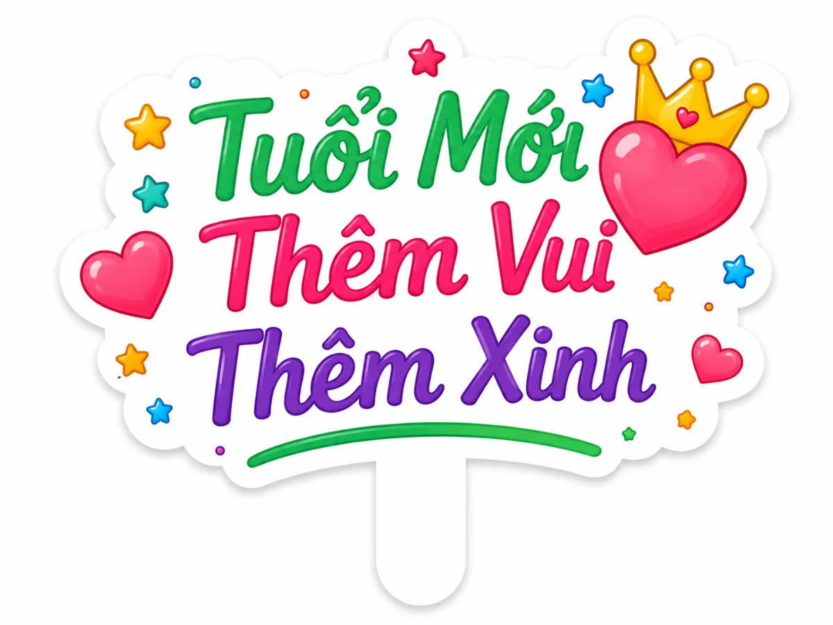 Bảng hashtag sinh nhật: Tuổi mới thêm vui thêm xinh