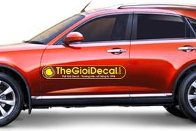 in, cắt decal nam châm dẻo dán xe hơi, xe taxi, ô tô du lịch