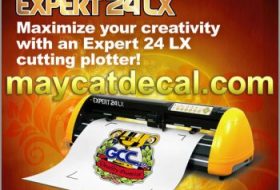 Máy Decal GCC Expert 24 LX cắt bế tem nhãn